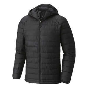 Top selling Men's Quilted Woolen <b>Jacket</b> with Hood Padded Bubble Puffer Windproof Winter Bomber Zipper Front and Logo-High Street - Product Image 2