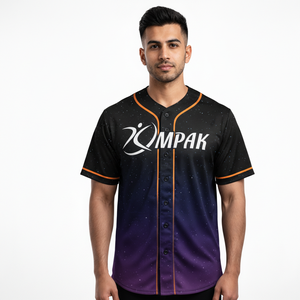 Camiseta de béisbol para hombre con corte atlético moderno y diseño de sublimación de alta calidad - Product Image 1