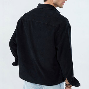 Chemise en flanelle ample boutonnée pour homme, haute qualité, manches longues, vintage, unie, anti-plis, écologique, automne - Product Image 5