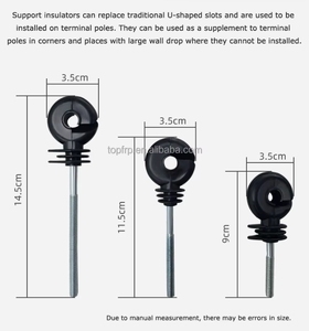 Accesorios para Cercas Eléctricas, Aislador de Cerca, Aislador de Plástico para Postes de Madera, Aisladores de Rosca - Product Image 5