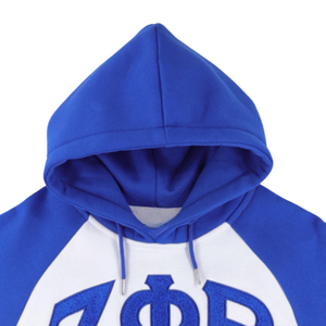 Sweat à capuche bicolore Zeta Phi Beta ZPB avec broderie chenille des lettres grecques, en polaire pour femme, vêtement haut de gamme - Product Image 5
