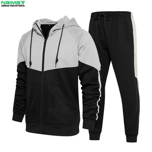 Chándal Deportivo Informal para Hombre con Paneles en Contraste de Dos Tonos, Ropa Deportiva de Forro Polar para Gimnasio, Entrenamiento, Correr, con Capucha - Product Image 1