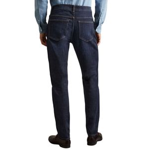 High Quality Classic Fit Denim <b>Jeans</b> Dark Indigo Wash Premium Cotton Fabric Durable Workwear Trousers For Men - Product Image 2