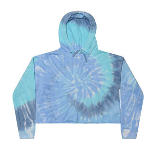 Hauts à capuche courts tie-dye très demandés pour femmes, design personnalisé, 100 % coton, mode et tendance - Product Image 4