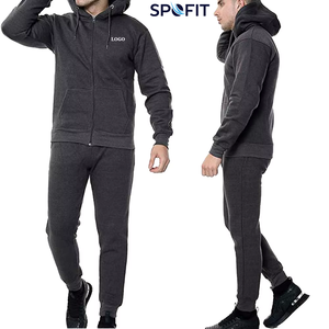 Conjunto Deportivo de Invierno para Hombre, Talla Grande, Transpirable, de Alta Calidad, con Capucha y Forro Polar, Logotipo Personalizado, Diseño Sólido, Venta al Por Mayor de Fábrica - Product Image 1