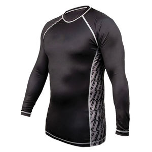 Maillot de bain à manches longues pour homme, protection solaire, séchage rapide, respirant, en spandex/polyester, imprimé par transfert thermique, logo personnalisé - Product Image 5