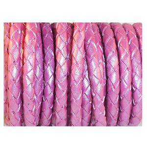 Vente en gros de cordons ronds en cuir tressé pour bijoux de bricolage pour l'artisanat de colliers, bracelets et accessoires - Product Image 1