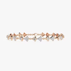 New Arrival High Quality Women's Tennis Bracelet 10k 14k <b>Gold</b> Moissanite Round Diamond 10k 14k Real <b>Solid</b> <b>Gold</b> Bracelet - Product Image 5