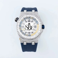 Maßgefertigte Vereiste Quadratische Moissanit Edelstahl-Uhr für Herren Automatisches Quarz-Mechanisches Uhrwerk VVS Diamant Hip 3BAR 20mm 10mm
