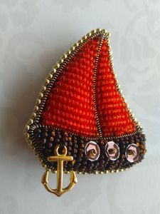Broche de Lujo Artesanal con Bordado y Cuentas, Pin de Moda Único para Blazers y Bolsos - Product Image 5
