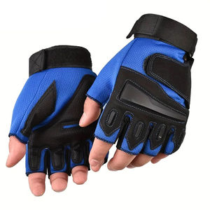 1 paire de gants sans doigts antidérapants, respirants, pour la gym, le fitness, le cyclisme, les sports de plein air, pour hommes, design personnalisé OEM - Product Image 2
