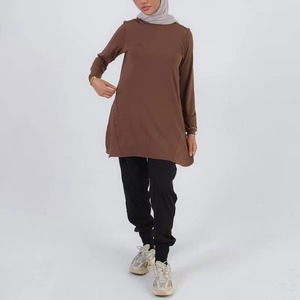 Ensemble de sport modeste pour femmes avec fermeture éclair et poches, ensemble de gym musulman à séchage rapide pour femmes, ensemble de vêtements de sport musulmans pour femmes - Product Image 1