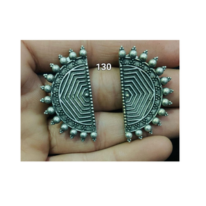 Traditional Style Women Fashion German Silver <b>Jhumka</b> <b>Earrings</b> for Women Silver Plated Affordable Price From Indian Exporter - Product Image 2