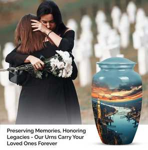 Urnes élégantes Paysage urbain de New York pour cendres de crémation, modernes, pour cendres humaines, décoratives, pour cendres d'enfants, paysage urbain - Product Image 5