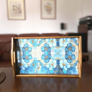 Elegant Storage And Serving <b>Tray</b> With Sturdy Handles Smooth Surface Easy Carry Design Ideal For Desserts Snacks <b>Tea</b> Coffee Use - Product Image 3