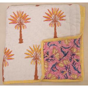Edredón de Algodón Floral Hecho a Mano para Niños Pequeños, Manta Reversible para Bebé, Ropa de Cama Boho para Guardería y Regalo para Baby Shower - Product Image 4