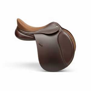 Selle d'équitation anglaise de dressage REAL RES-04 de qualité supérieure en cuir/cuir synthétique noir, légère et confortable - Product Image 1