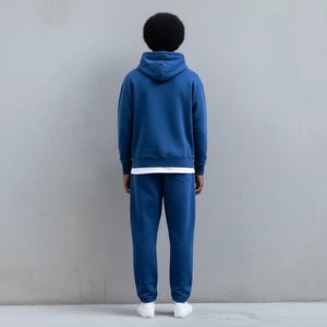 Ensemble de survêtement personnalisé pour homme, style streetwear, pantalon de survêtement et sweat à capuche, coupe ajustée - Product Image 4