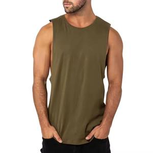 Gold <b>Mens</b> Bodybuilding <b>Stringer</b> Tank Top Organic Cotton Gym <b>Vest</b> Sleeveless Workout Shirt Muscle Fit Training Tank Top - Product Image 2