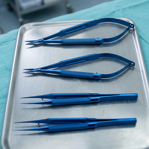 Pinzas Quirúrgicas Microquirúrgicas Azules COBECO INSTRUMENTS, Manuales, de Acero Inoxidable, Certificación CE Clase II, Instrumento para Cirugía Oftálmica - Product Image 6