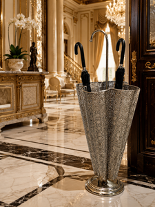 Classic Antique Brass Umbrella Stand One-Sided Capacity Metal Handicraft Frame Structure Hotel Lobby Decoration - Product Image 1