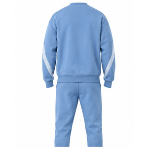 Conjunto Deportivo Unisex Azul con Bloques de Color, Ecológico, de Invierno, con Media Cremallera, Manga Corta, Casual, con Bolsillos Laterales y Cordón Ajustable - Product Image 2