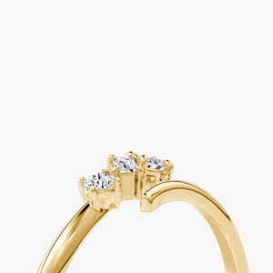 Bague de mariage en diamant de culture mixte taillée en laboratoire 0,19 carat certifiée IGI D VVS2 Marquise Baguette Or 10K plaqué rhodium Luxe - Product Image 1