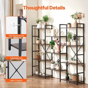 Libreria rustica in metallo a 11 livelli per la categoria di prodotti per camere da letto e ufficio - Product Image 6