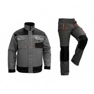 Ensemble de veste de travail et pantalon cargo respirant personnalisé, en polyester, coton et tissu Oxford, certifié EN CE, vêtements de travail unisexes - Product Image 2