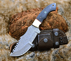 Cuchillo de Acero de Damasco de Diseño Tradicional Premium para Coleccionistas, Hecho a Mano, con Patrón Decorativo, Coleccionable - Product Image 6