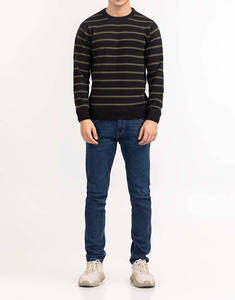 Pulls en tricot pour hommes d'automne, pull à col rond tendance avec patchwork, vêtements décontractés pour hommes, pull en tricot - Product Image 6