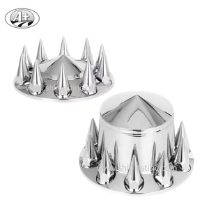 Juego de cubiertas de rueda cromadas de plástico 22,5 ABS Low Spike para ejes delanteros y traseros American Truck and Bus - Product Image 2