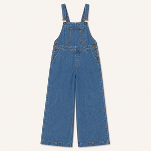 Women's Wide Leg Denim Overalls <b>Jumpsuit</b> Solid Washed Casual Strap Summer Streetwear Regular Fit OEM ODM Custom - Product Image 1