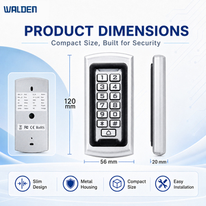 Sistema di Controllo Accessi Autonomo in Metallo, Tastiera Impermeabile IP67, Controllo Accessi Elettronico RFID per Porte - Product Image 2