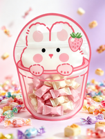 Sacs personnalisés de forme spéciale, pochettes d'emballage alimentaire en Mylar découpées, refermables avec fermeture éclair, pour bonbons, biscuits et snacks, avec impression en héliogravure