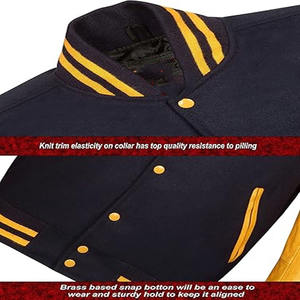 Nouvelle veste bomber universitaire décontractée de style streetwear, col montant, logo, haute qualité, pour université et collège, postée par Dress Sports - Product Image 5