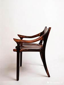Hot Sale Unique Modern Classic Macassar Ebony Amara Sonokeling Indoors Terrace Living Room Restaurant Cafe <b>Dining</b> <b>Chairs</b> - Product Image 5