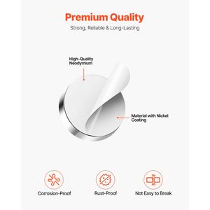 Aimants promotionnels pour réfrigérateur, 100 pièces, aimants ronds puissants en néodyme, boîte de rangement transparente, tableau blanc - Product Image 6