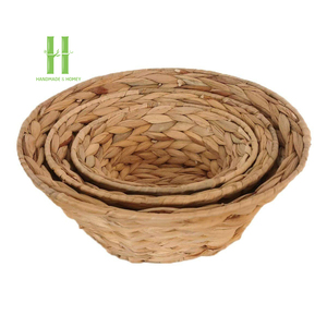 Customizable Eco-Friendly Boho Style <b>Water</b> Hyacinth Tray Basket Storage Bowl Serving Food <b>Container</b> OEM From Vietnam Factory - Product Image 6