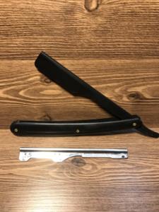 Custom Logo Solid Stainless Steel Barber Straight Shaving <b>razor</b> with Exposed Blade - Product Image 6