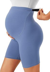 Leggings Cortos de Maternidad Estilo Biker, Sin Costuras, Transpirables, de Cintura Alta, Personalizados OEM, al por Mayor, Shorts de Yoga para Embarazadas - Product Image 3