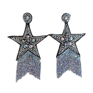 Diseño único, joyería de moda más vendida, bordado a mano, estrella, estilo arcoíris, pendientes hechos a mano para mujer - Product Image 1