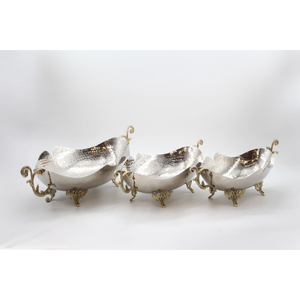 Bols de service de luxe en aluminium moulé, poli, brillant, uniques et élégants, pour la maison et l'hôtellerie, ustensiles de cuisine - Product Image 2