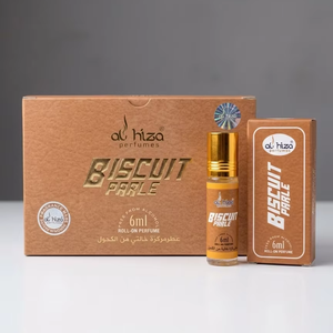 AL HIZA Biscuit Unisex Attar Roll On Perfume 6ML Perfume de Bolsillo de Larga Duración con Aroma Dulce a Galleta, Sin Alcohol, Perfume Premium - Product Image 1