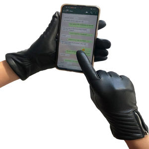 ถุงมือหนังผู้หญิงคุณภาพพรีเมียม นุ่ม ทนทาน ใช้งานหน้าจอสัมผัสได้ เย็บแบบวิปสติทช์ สำหรับฤดูหนาว ราคาถูก - Product Image 3