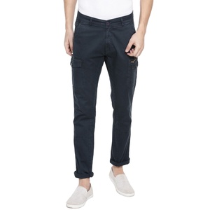 Men Side Pocket Wholesale Jogger Plain Cargo Pants In Cotton Jeans Fabric With Side Pockets - Product Image 1