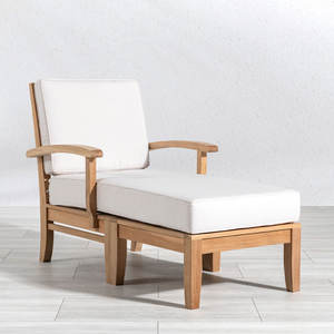 Conjunto de Muebles de Jardín de Lujo Modernos y Ecológicos de Madera de Teca Maciza con Cojines Gruesos para el Borde de la Piscina y Áreas de Jardín - Product Image 3