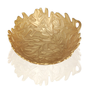 Bol de service de luxe en métal doré avec cuillère en forme de branche et motif en relief pour la décoration de table, service de cuisine créatif - Product Image 4
