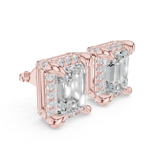 Brilliant Cut Diamond <b>Stud</b> <b>Earrings</b> 925 <b>Silver</b> Luxury Flower Claw Setting EGL Certified Rhodium Plated Women's Wedding Jewelry - Product Image 4
