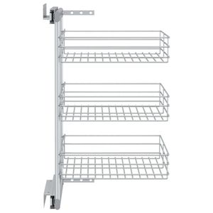 Cesta de Alambre Plateada Extraíble de 3 Niveles para Cocina, 18.5"x13.8"x22" - Product Image 5